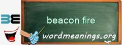 WordMeaning blackboard for beacon fire